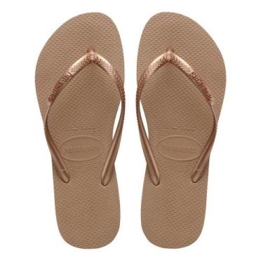 Imagem de Chinelo de Dedo Feminino Slim Havaianas, Rose gold, 37
