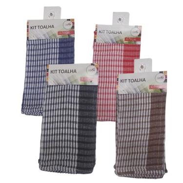 Imagem de KIt 4 Toalhas Para Mesa, Fogão, Decorativas Algodão 40X60cm - Casita, 