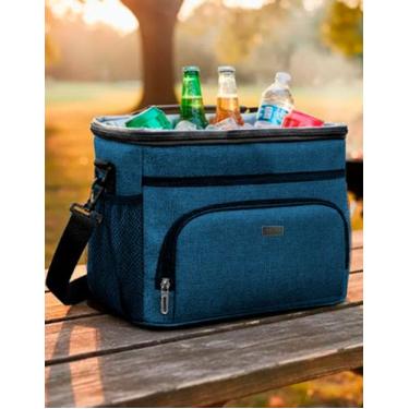 Imagem de Bolsa Termica Camping Parque Lazer Espaçosa 13L Impermeavel Lancheira 