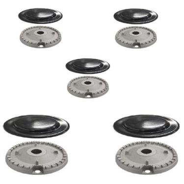 Imagem de Kit queimador + espalhador para cooktop brastemp bdd75 - 5q - Jangada