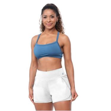 Imagem de Short Fitness Feminino Cós Alto Modelador Poliamida Dry Zero Transparê