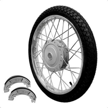 Imagem de Roda Dianteira Honda Biz 125 Biz 110 Tambor Com Pneu Lona - Tork