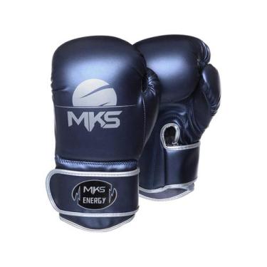 Imagem de Luva de Boxe MKS Energy V2 Metalic Blue, Azul, 10oz