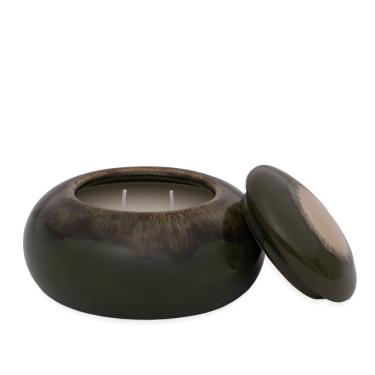 Imagem de Vela Decorativa com Suporte em Cerâmica Verde 15,5cm 22419 Mart