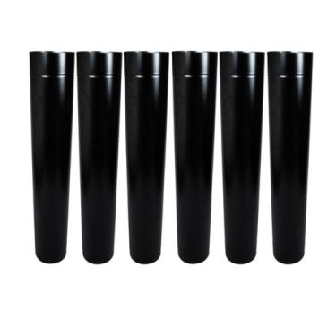 Imagem de 6m Duto 8 Polegadas Preto Para Chaminé Fornos Churrasqueira - LAURINDO