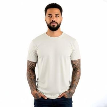 Imagem de Camiseta Masculina Lisa Off White Premium – Básica, Confortável e Versátil-Unissex