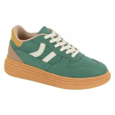 Imagem de Tênis Feminino Nobuck Casual Conforto Moleca Original, Preto, Branco, 