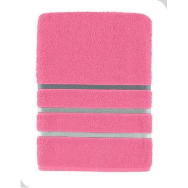 Imagem de Toalha de Banho Teka Dry Rosa 100% Algodão 70x130cm Alta Absorção Maci