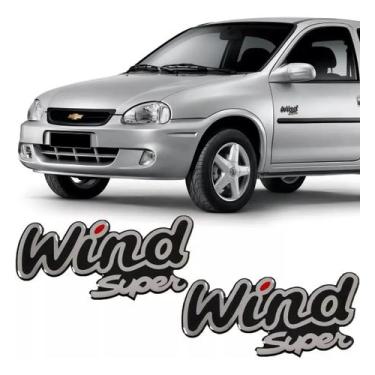 Imagem de Par Adesivos Resinados Pretos Compatível Corsa Wind - SPTS