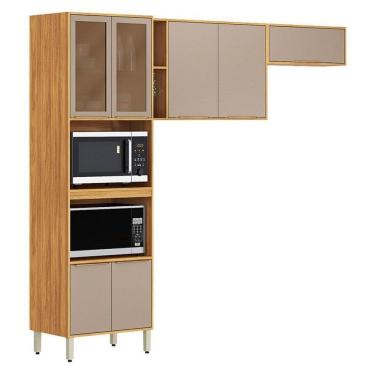 Imagem de Cozinha Modulada Plena 3 Peças Torre Quente Cinamon Nude Prime Tx - Demóbile