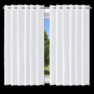 Imagem de Cortina Blackout Branca Com Ilhos 280x220cm