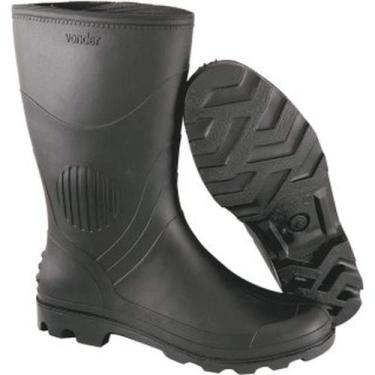 Imagem de Bota de PVC Preta, Cano Médio, sem Forro, 39, Vonder OstenVonder