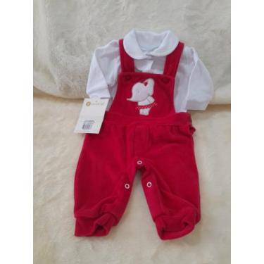 Imagem de Jardineira Mini.id fem 2 peças em plush tam P - Universo Baby