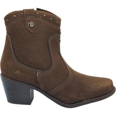 Imagem de Bota Country Feminina Texana Com Zíper Cano Baixo Bico Fino Rodeio Wes