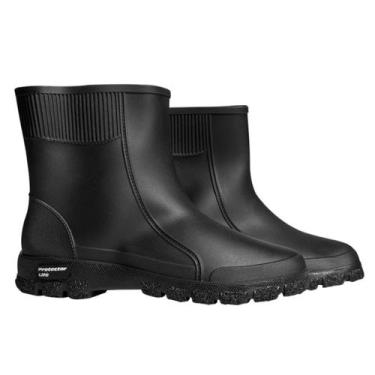 Imagem de Bota Chuva Motociclista Moto Motoboy Motoqueiro Impermeável Preta - Gp