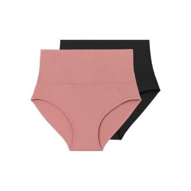 Imagem de Kit com 2 Calcinhas Hot Pant Liz 70302 Colorido, Preto, G