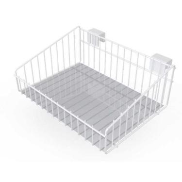 Imagem de Cesto Aramado P/barra 29mm Reta Branco Dicarlo