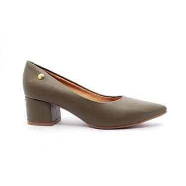 Imagem de Sapato Scarpin Vizzano Feminino 1220315, 39, Pelica, Oliva