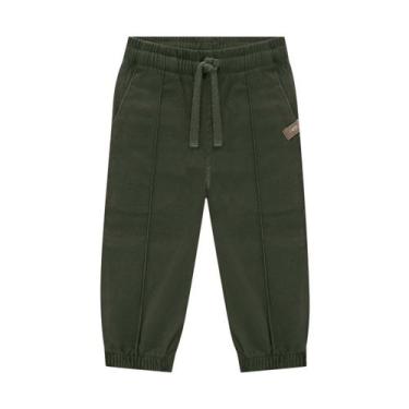 Imagem de Calça Infantil de Sarja e Jogger Menino Verde Onda Marinha, P
