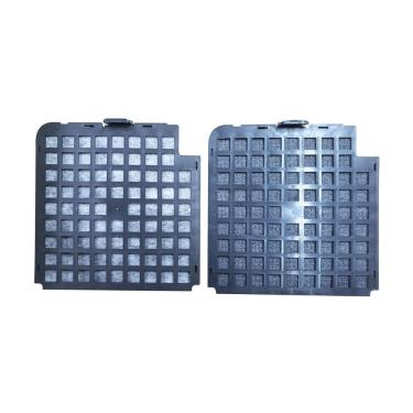 Imagem de Kit Filtro de Carvão para Coifa Parede Slim Fogatti Compatível Vidro Curvo Reto e Retangular 2 Unidades Preto