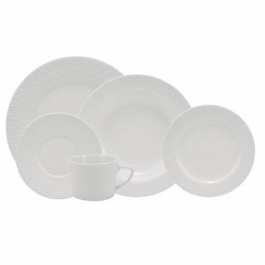 Imagem de Aparelho de Jantar Aspen 30 Peças Porcelana Liso para Uso Diário Branco Schmidt