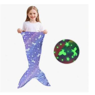 Imagem de Manta Infantil Sereia Brilha No Escuro Saco De Dormir - Yeet