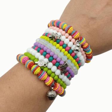 Imagem de Kit Mix 11 Pulseiras Erês Orixá Ibeji Proteção - Balaio de Santo