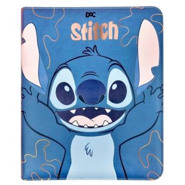 Imagem de Fichário Caderno Argolado Stitch Zíper 48 Folhas Universitário A4 Esco