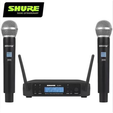 Imagem de Microfone Shure Sem Fio Duplo Glxd4 Beta 58A Metal - Profissional