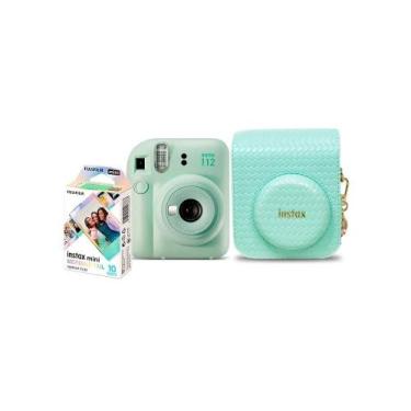 Imagem de Kit Câmera Instantânea Instax Mini 12 Verde com Pack 10 fotos e Bolsa 
