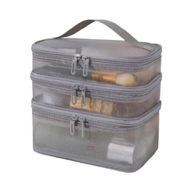 Imagem de Bolsa De Viagem Transparente De Grande Capacidade Com Malha, Organizad