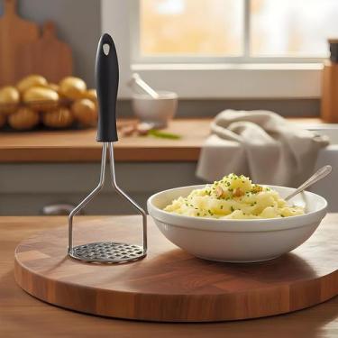 Imagem de Amassador de Batata e Legumes Espremedor Megagift 25cm Aço Inox