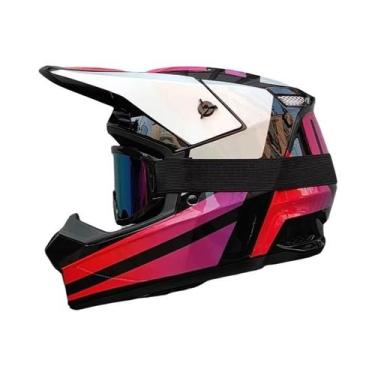 Imagem de Capacete De Motocicleta Off-Road Para Jovens Aprovado Pelo DOT Com Ócu