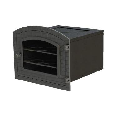 Imagem de Forno Colonial Ferro Fundido com Vidro 2 Grelhas Internas para Uso em Libaneza
