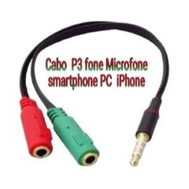 Imagem de Cabo p3 fone game headset 2 femea 1 macho