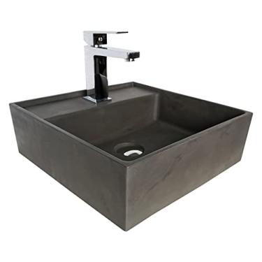 Imagem de Cuba de Apoio Quadrada em Cimento - Reno RC 90