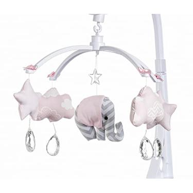 Imagem de Móbile Berço Bebê Musical E Giratório Elefantinho Rosa