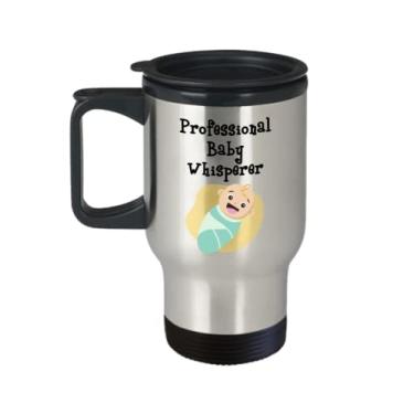 Imagem de Caneca de viagem profissional Baby Whisperer – Copo de café isolado para bebês – Presentes profissionais para bebês