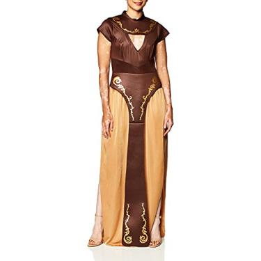 Imagem de Costume Culture Fantasia feminina de guerreiro bárbaro, Marrom, Small
