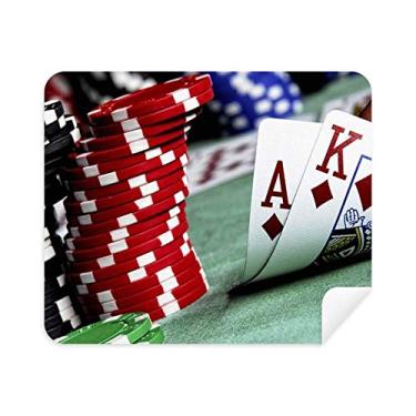 Imagem de Pano de limpeza de tela para jogos de pôquer, fichas fotográficas, pano de limpeza, 2 peças, tecido de camurça