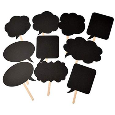 Imagem de Kit de acessórios para cabine de fotos, cartão de papel preto gravável, acessório para fotografia para lembranças de festa (10 peças com diferentes formas), Style 2#