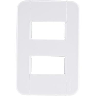 Imagem de Placa 2 Postos Afastados 4x2 Tramontina Tablet Branca Tramontina