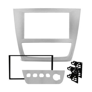 Imagem de Moldura Expex 2 Din Gol voyage saveiro G6 4 Bot Prata Exp406