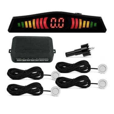 Imagem de Sensor Estac Re Visor Led Meia Lua 4pts Aviso Sonoro Branco