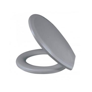 Imagem de Assento Sanitário Almofadado Plus Cinza Conv. Polietileno