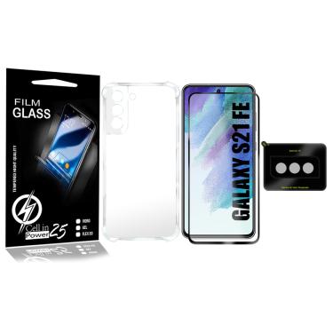 Imagem de Capa Capinha para Galaxy S21 FE G990 + Película Vidro 3d + pel Câmera - Cell In Power25