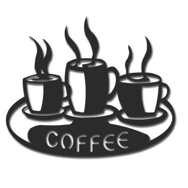 Imagem de Placa decorativa coffee xícaras