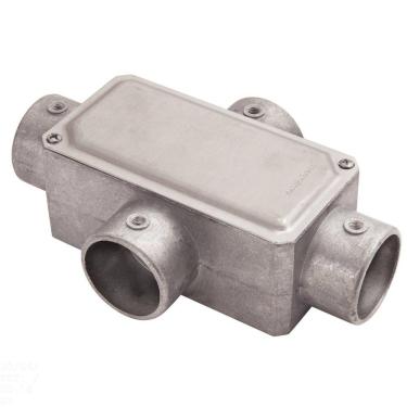 Imagem de Condulete fixo 1" tipo "X" - com tampa / sem rosca / sem pintura Tramontina