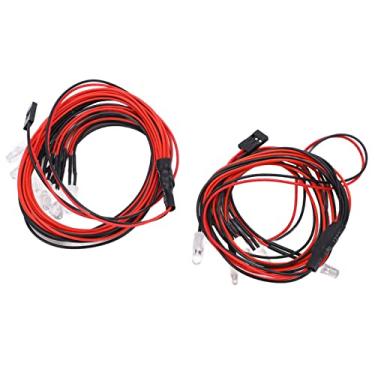 Imagem de RiToEasysports Luz de controle remoto com simulação de luz piscante com 6 lâmpadas, 8 lâmpadas RC Kit de luz LED para carro