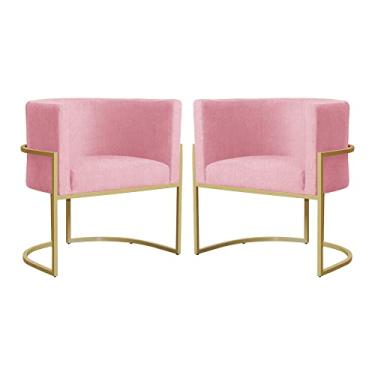 Imagem de Kit 02 Poltronas Luana Para Sala Suede Cores - DS Estofados